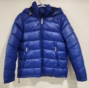 GUESS Puffer Blue Winter Coat